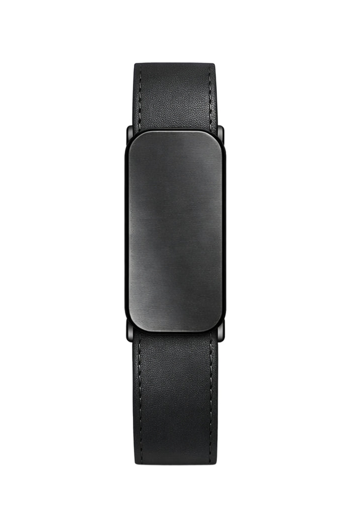 Black / Leather band / Charcoal