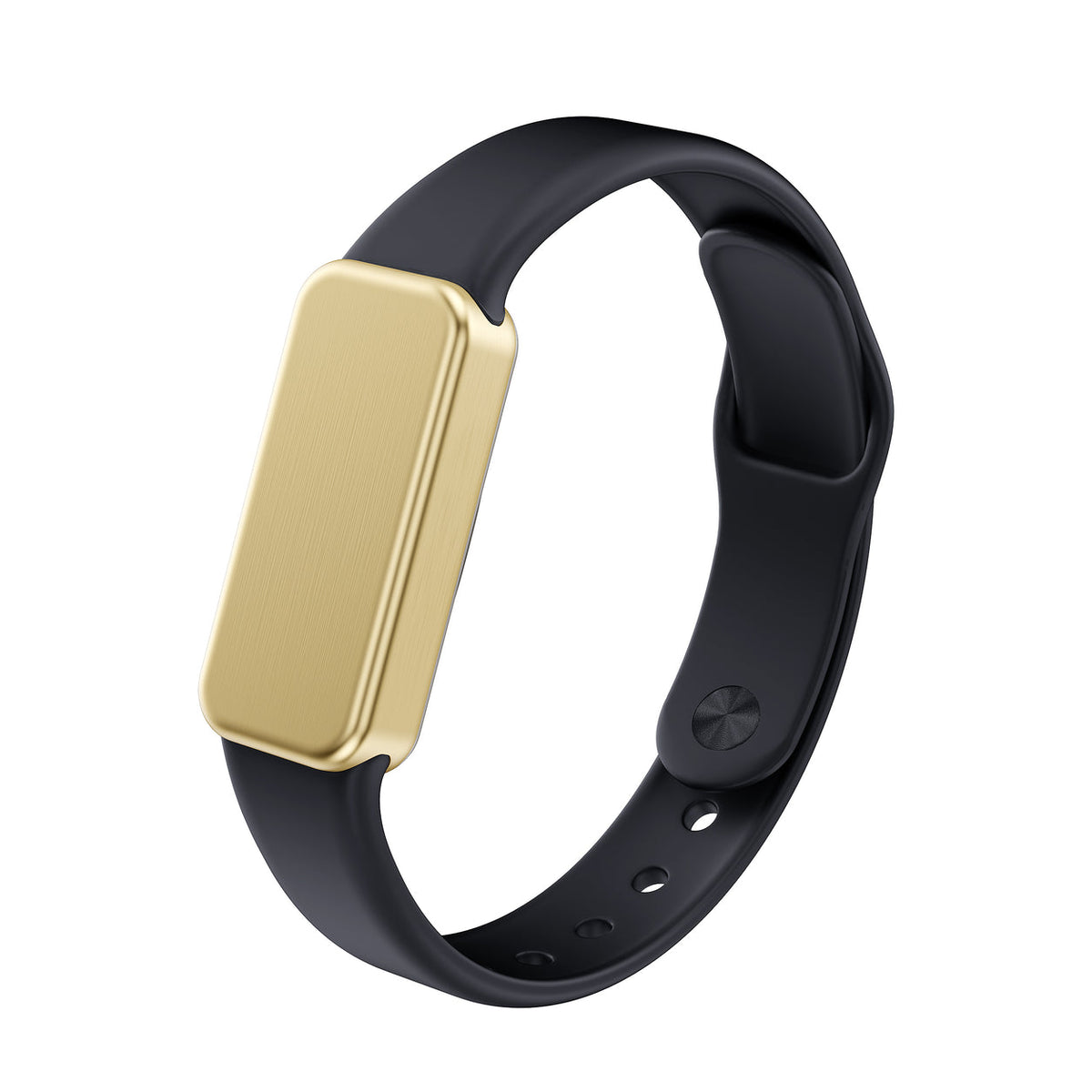 Fort gold device with silicone charcoal strap, hero view