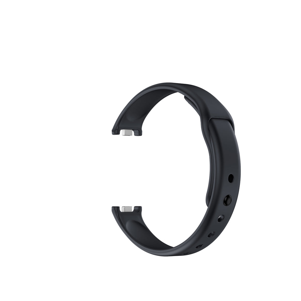 Fort charcoal silicone strap, angled view