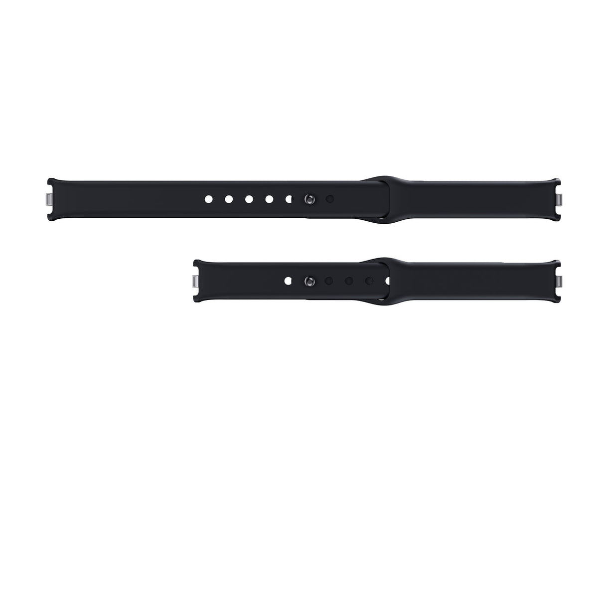 Fort charcoal silicone strap, flat horizontal view