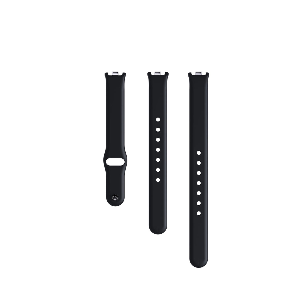 Fort charcoal silicone strap, flat vertical view