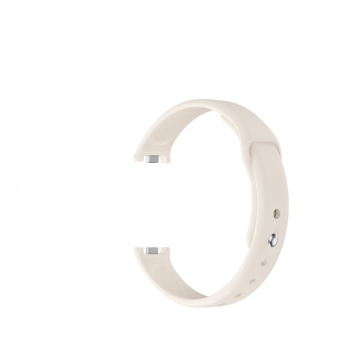 Fort cream silicone strap, angled view